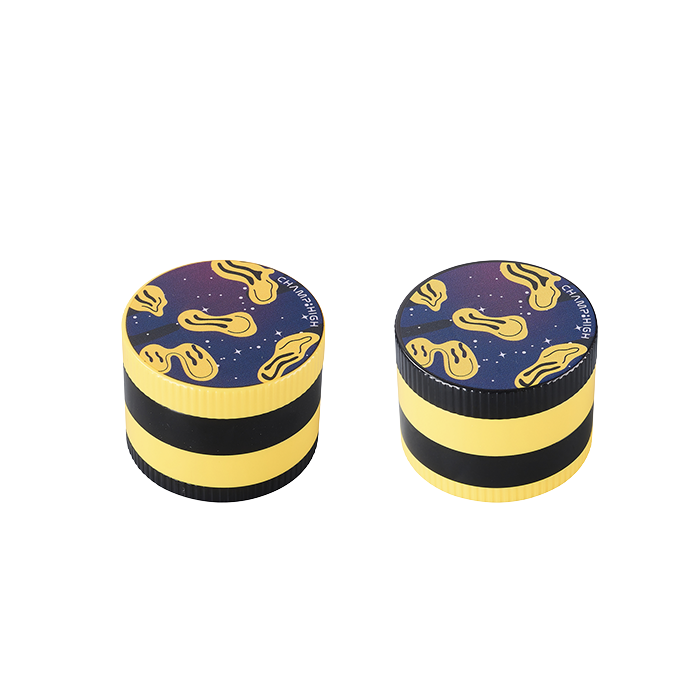 CH Happy Face Kunststoff-Grinder, 62 mm Ø, 4-teilig