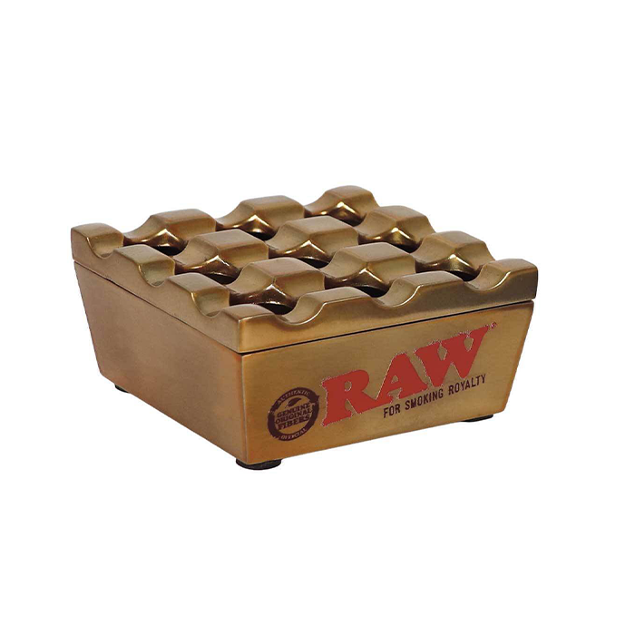 RAW Winddichter Metall-Aschenbecher – Gold