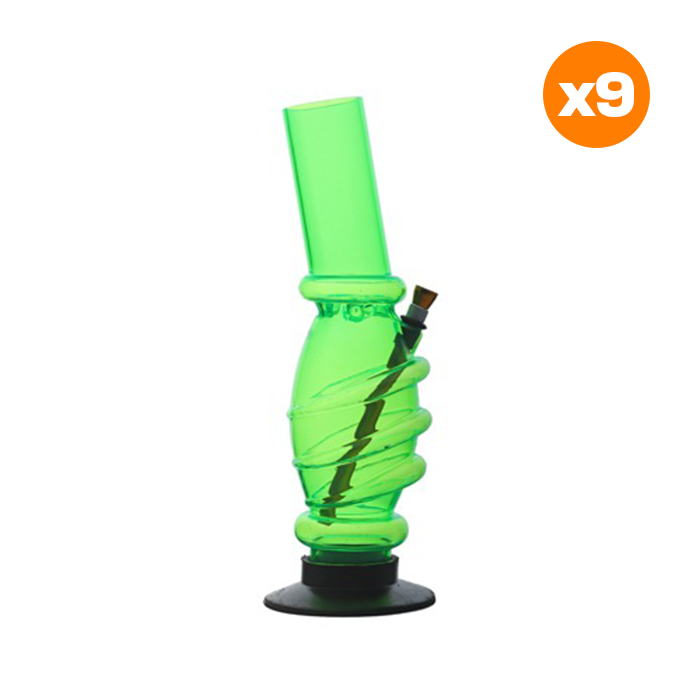 [ST51BOX] Acrylic Bong, Colored, Ice, with Handle , approx. 31 cm , VE9