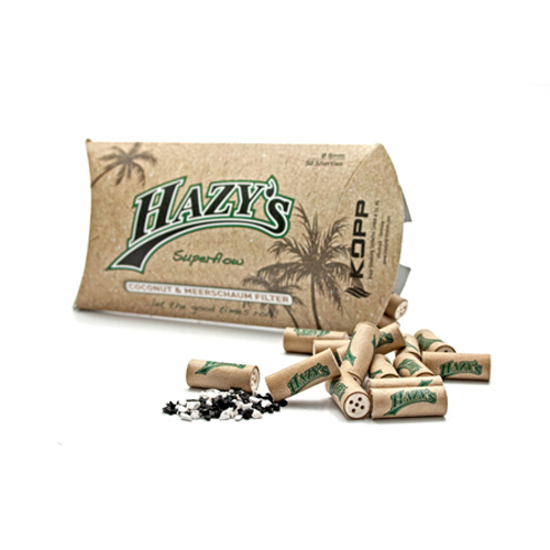 [ZU7HX] Hazy's Coconut & Meerschaum Filters, Shorties, 8 mm Ø, VE 50