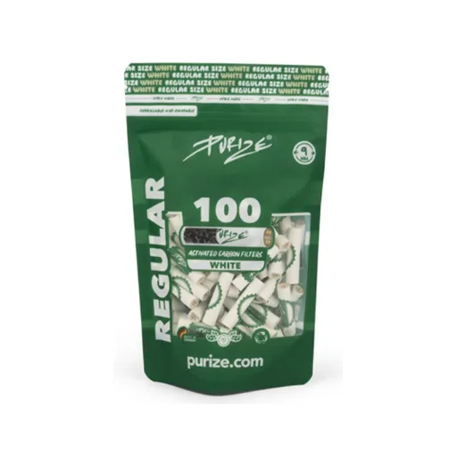 [ZU9BX100] PURIZE Aktivkohlefilter, Standard, 9 mm Ø, VE 100, weiß