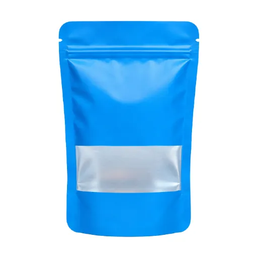 [MBW14085BL] Mylar Bag Small Window, 140 X 85 mm, VE 50, Blue