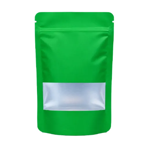 [MBW14085GR] Mylar Bag Small Window, 140 X 85 mm, VE 50, Green