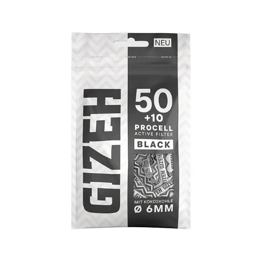 [ZU4CELLB] Gizeh ACTIV Filter PROCELL, 50+10, BLACK, 6 mm Ø