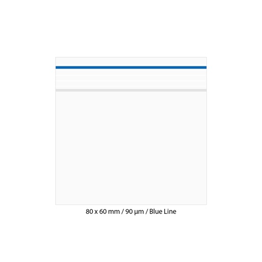 [LD869BL] Polybeutel 80 × 60 mm, 90 µ, VE 500, Blue Line